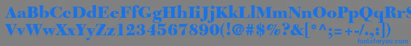 TycoonBlackSsiBlack Font – Blue Fonts on Gray Background