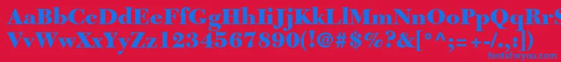 TycoonBlackSsiBlack Font – Blue Fonts on Red Background