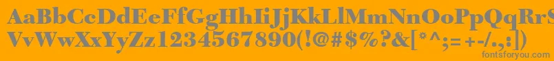 Police TycoonBlackSsiBlack – polices grises sur fond orange