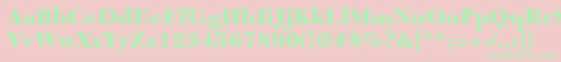 TycoonBlackSsiBlack Font – Green Fonts on Pink Background