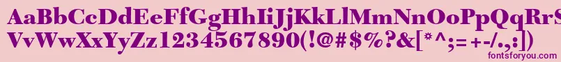 Шрифт TycoonBlackSsiBlack – фиолетовые шрифты на розовом фоне