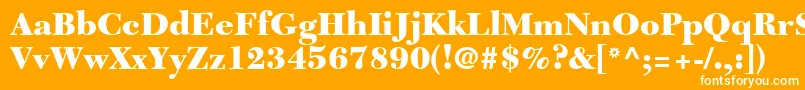 TycoonBlackSsiBlack Font – White Fonts on Orange Background