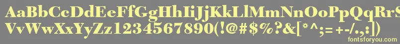 TycoonBlackSsiBlack Font – Yellow Fonts on Gray Background