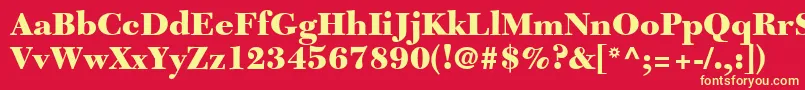 TycoonBlackSsiBlack Font – Yellow Fonts on Red Background