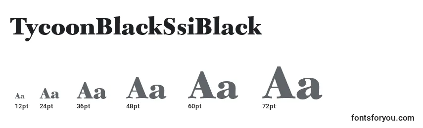 TycoonBlackSsiBlack Font Sizes