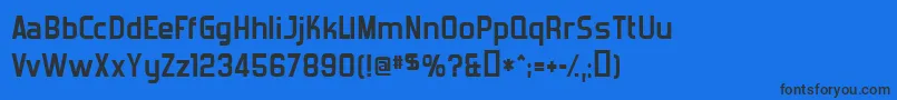ForgottenFuturistBold Font – Black Fonts on Blue Background