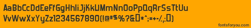 ForgottenFuturistBold Font – Black Fonts on Orange Background