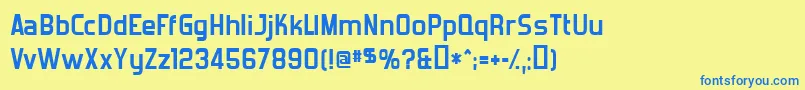 Шрифт ForgottenFuturistBold – синие шрифты на жёлтом фоне