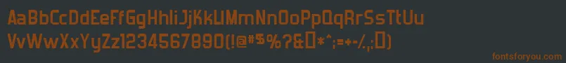 Шрифт ForgottenFuturistBold – коричневые шрифты на чёрном фоне