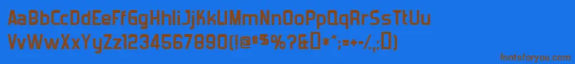 ForgottenFuturistBold Font – Brown Fonts on Blue Background