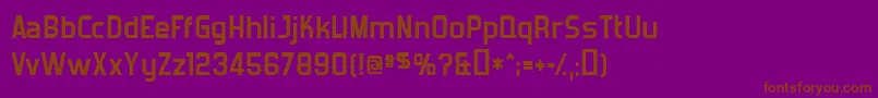 ForgottenFuturistBold Font – Brown Fonts on Purple Background