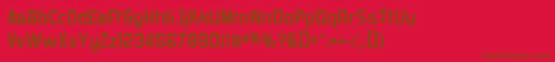 ForgottenFuturistBold Font – Brown Fonts on Red Background