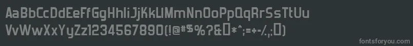 Шрифт ForgottenFuturistBold – серые шрифты на чёрном фоне