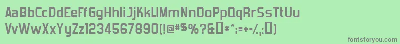 ForgottenFuturistBold Font – Gray Fonts on Green Background