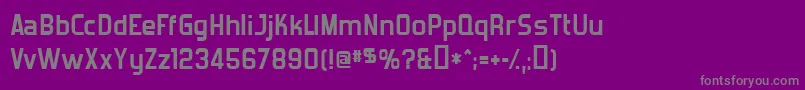 Fonte ForgottenFuturistBold – fontes cinzas em um fundo violeta
