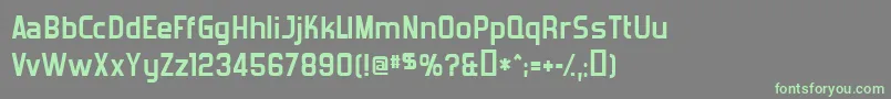 ForgottenFuturistBold Font – Green Fonts on Gray Background