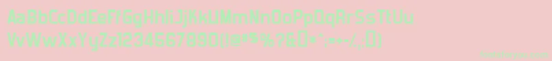 ForgottenFuturistBold Font – Green Fonts on Pink Background