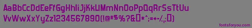 Шрифт ForgottenFuturistBold – фиолетовые шрифты на сером фоне