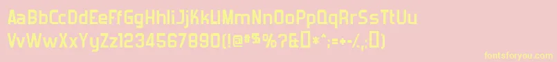 ForgottenFuturistBold Font – Yellow Fonts on Pink Background