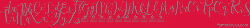 SpringtimePersonalUse Font – Gray Fonts on Red Background