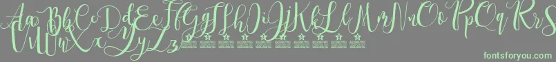 Шрифт SpringtimePersonalUse – зелёные шрифты на сером фоне