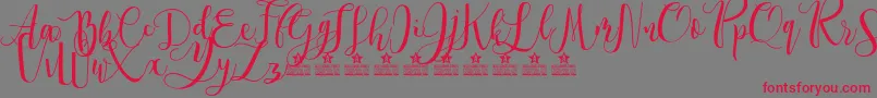 SpringtimePersonalUse Font – Red Fonts on Gray Background