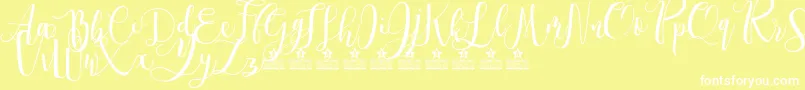 SpringtimePersonalUse Font – White Fonts on Yellow Background