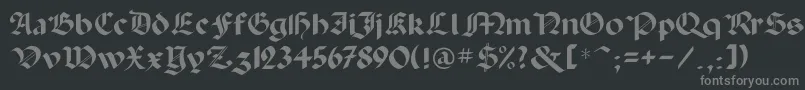 フォントPaladinflf – 黒い背景に灰色の文字