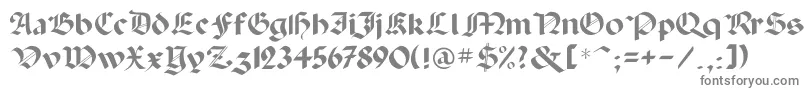 フォントPaladinflf – 白い背景に灰色の文字