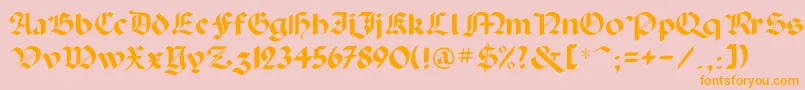 Paladinflf Font – Orange Fonts on Pink Background