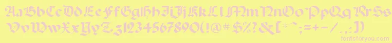 Paladinflf Font – Pink Fonts on Yellow Background