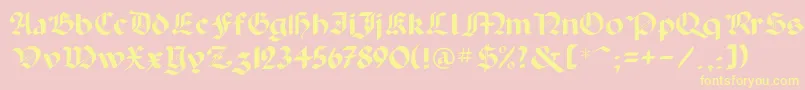 Paladinflf Font – Yellow Fonts on Pink Background