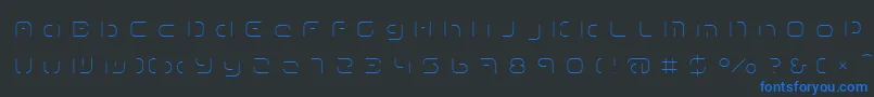 フォントTermRegggg – 黒い背景に青い文字