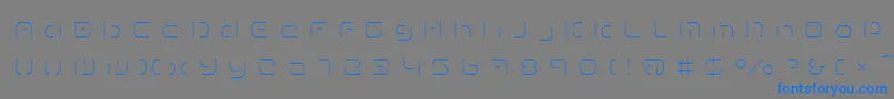 Czcionka TermRegggg – niebieskie czcionki na szarym tle