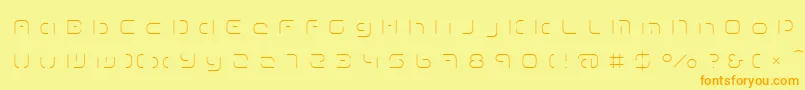 TermRegggg Font – Orange Fonts on Yellow Background