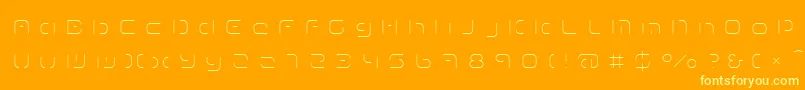 TermRegggg Font – Yellow Fonts on Orange Background