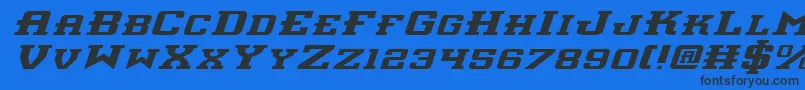 Interceptorei Font – Black Fonts on Blue Background