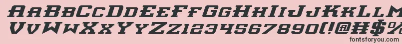 Interceptorei-Schriftart – Schwarze Schriften auf rosa Hintergrund