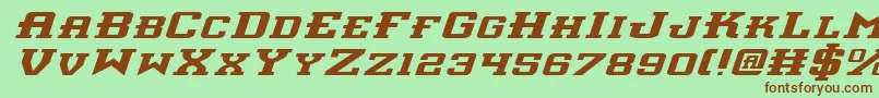 Interceptorei Font – Brown Fonts on Green Background