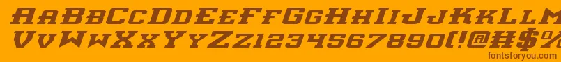 Interceptorei Font – Brown Fonts on Orange Background