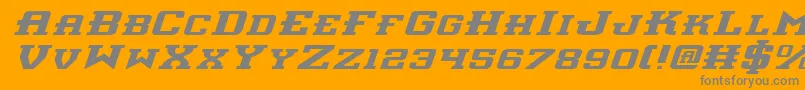 Police Interceptorei – polices grises sur fond orange