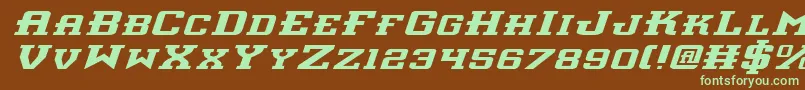 Interceptorei Font – Green Fonts on Brown Background