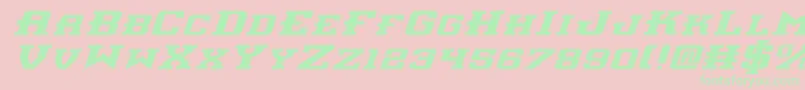 Interceptorei Font – Green Fonts on Pink Background