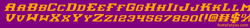 Interceptorei Font – Orange Fonts on Purple Background