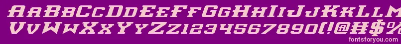 Interceptorei Font – Pink Fonts on Purple Background