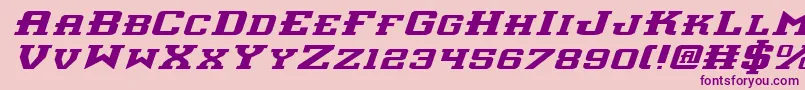 Interceptorei Font – Purple Fonts on Pink Background