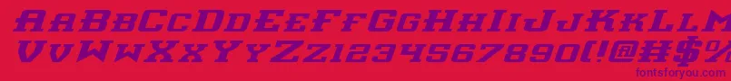 Fonte Interceptorei – fontes roxas em um fundo vermelho