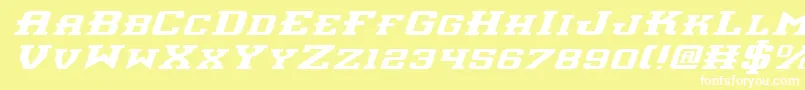 Interceptorei Font – White Fonts on Yellow Background