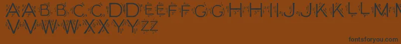 Single Font – Black Fonts on Brown Background