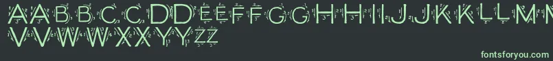 フォントSingle – 黒い背景に緑の文字